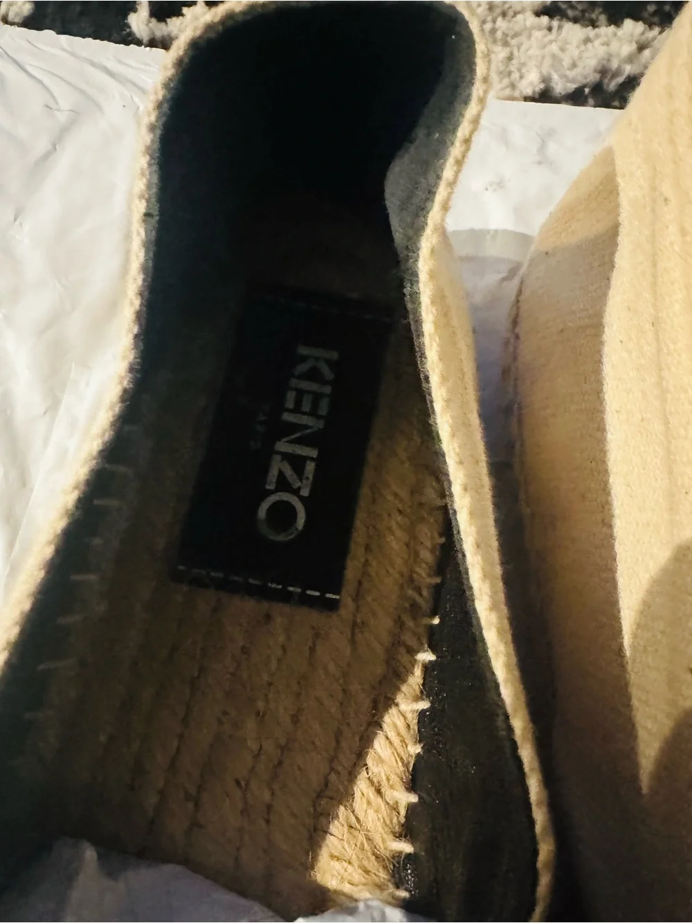 Kenzo Women’s Beige Embroidered Tiger Espadrilles size 41